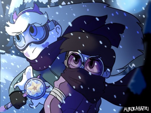star vs the forces of evil star butterfly marco diaz snowing fanart digitalart ;-;