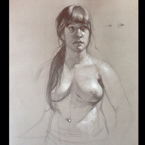 Afternoon demo. #drawing #sketch #figure #figurative #portrait