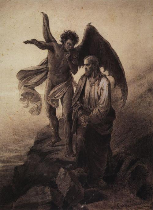 blackpaint20:Vasily Surikov, Temptation of Christ, 1872.