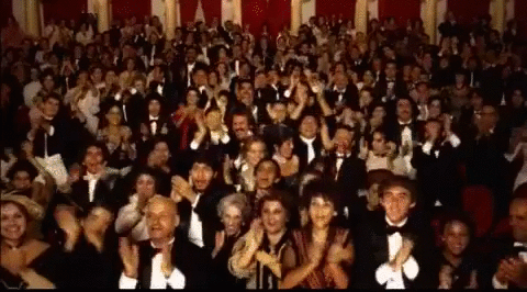Image result for movie audience raving gif
