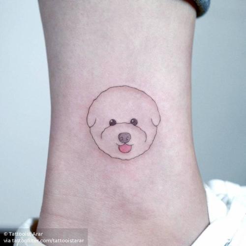 By Tattooist Arar, done in Seoul. http://ttoo.co/p/32727 tattooistarar;pet;dog;micro;animal;ankle;facebook;twitter;minimalist