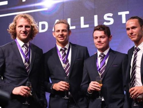 2018 Doig Medal - top fourDavid Mundy, Nat Fyfe, Lachie Neale,...