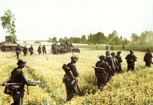 captain-price-official:German mechanized infantry move through...