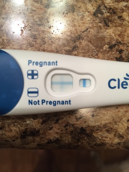 positive Clearblue blue dye pregnancy test