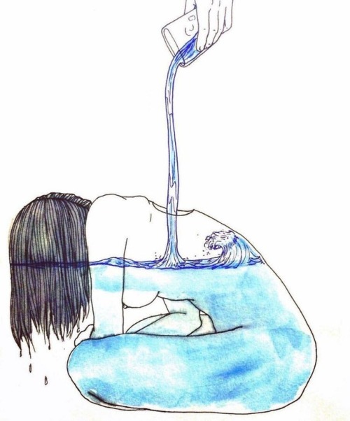 blue blue blog blue aesthetic blue aesthetic blog light blue dark blue art art revolution water watercolor painting elliana esquivel symbolism