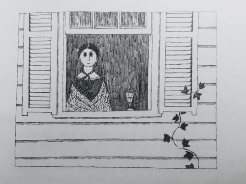 deathtrajectory:Emily Dickinson by Edward Gorey for Howard Moss’...