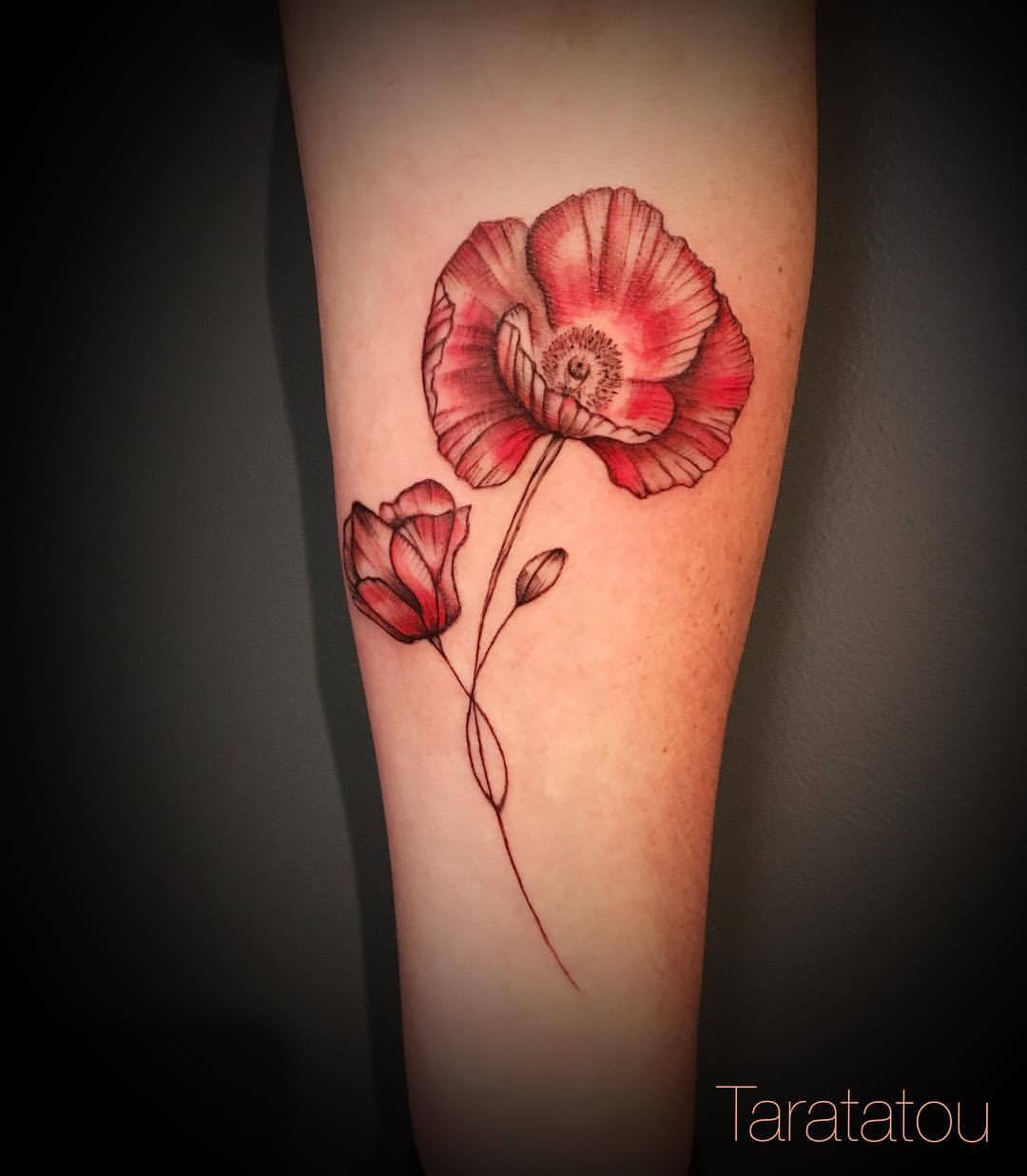 Taratatou Coquelicot Poppy Fleurs Flowertattoo