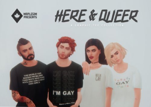 maplesim:HERE & QUEERA GRAPHIC TEE COLLECTIONHappy...