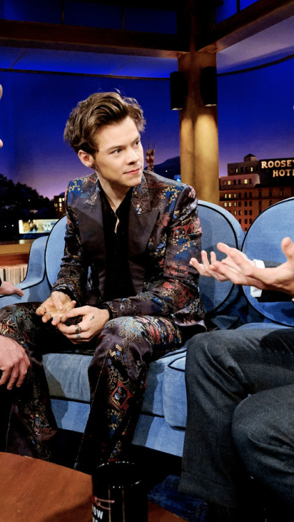 thesefournips:harry on the late late show, may 15th, if you’re...