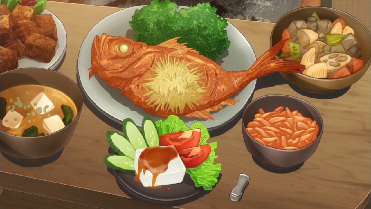 Рыбки еда из аниме