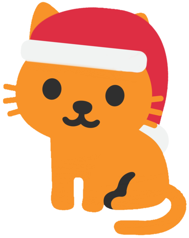Discord Emojis Png: Santa Kitty. 