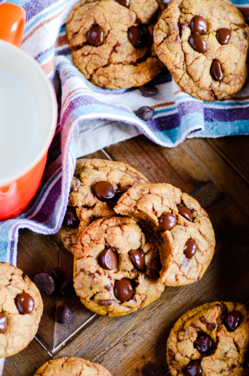 dessertdomain:Browned Butter Pumpkin Pudding Cookies via...