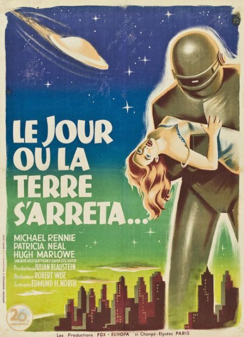 scifiction:French poster for The Day the Earth Stood Still, 1951