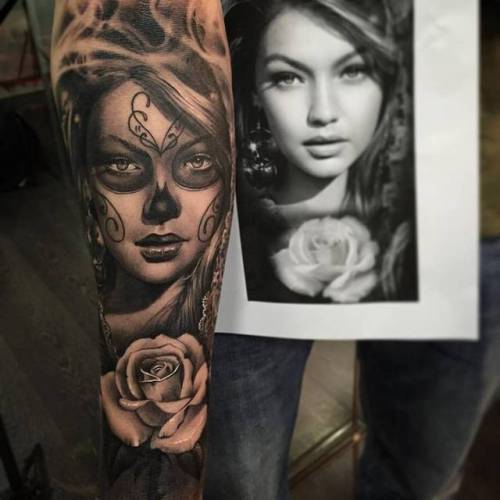 Stupendous Girl Tattoos by Dennis Gutierrez  Tattoodo