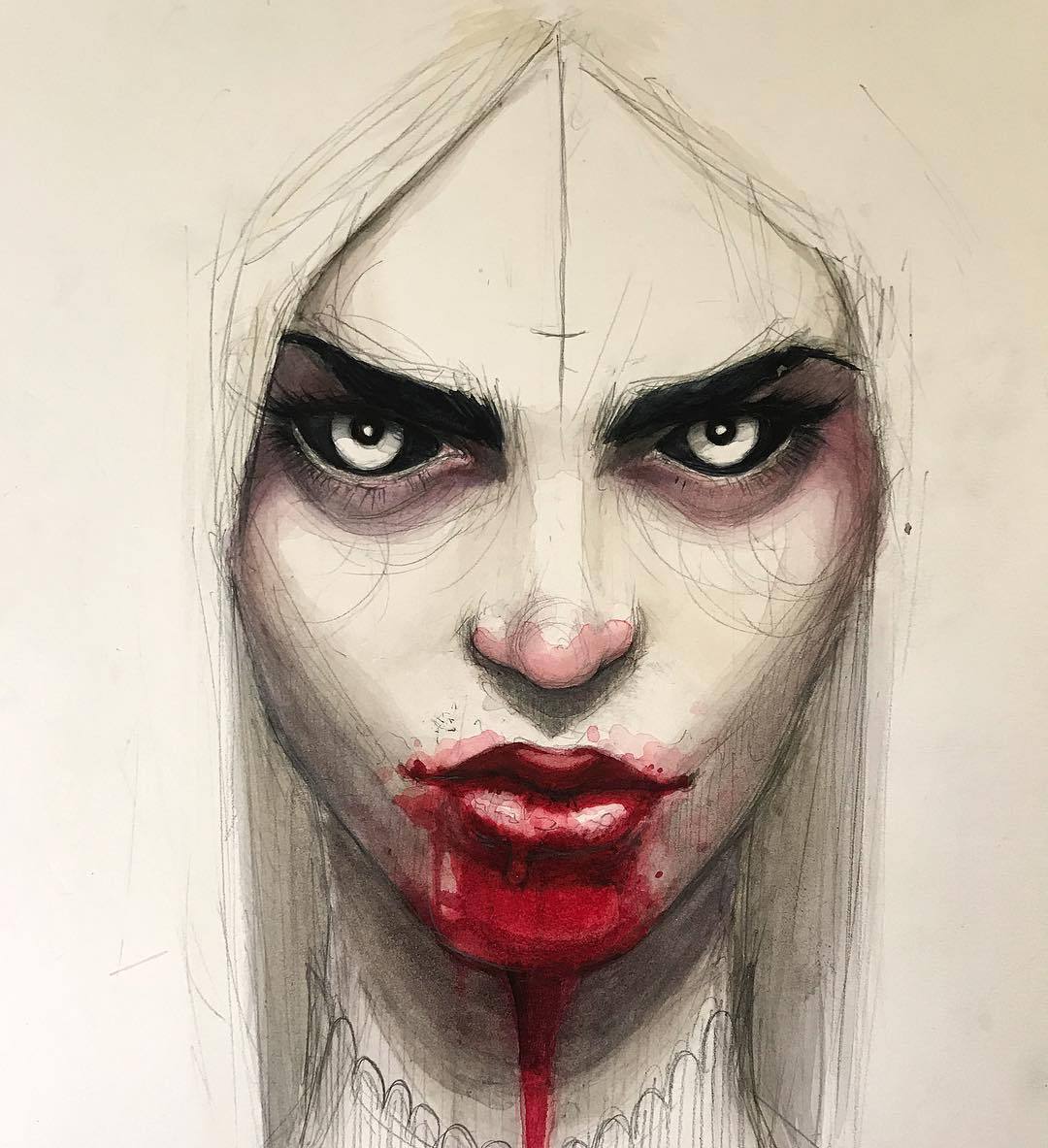 Вампир рисунок арт