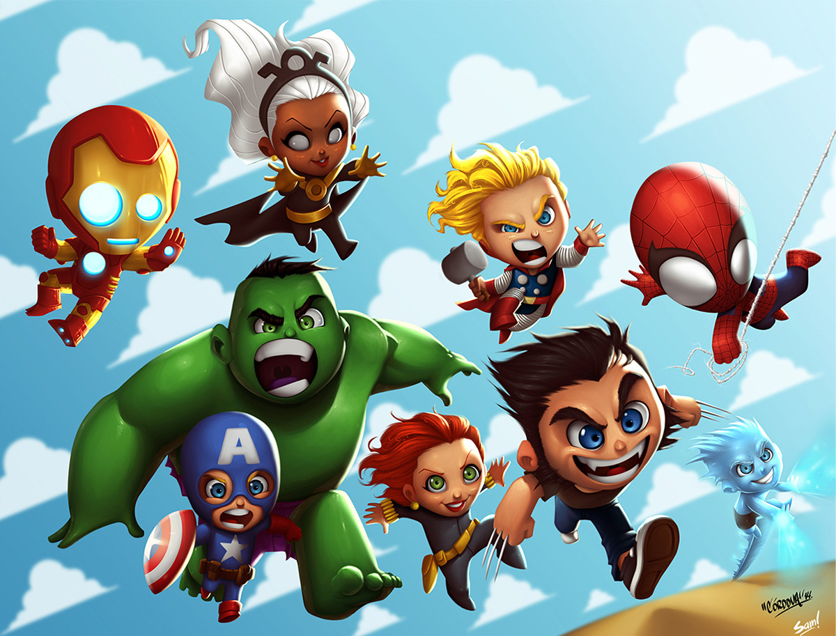 Herochan — Marvel Babies Collaboration By René