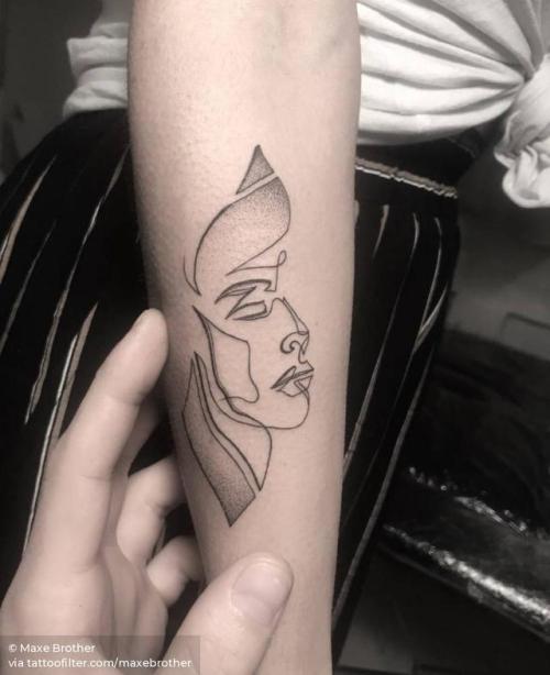 By Maxe Brother, done in Sydney. http://ttoo.co/p/30273 fine line;small;line art;facebook;forearm;twitter;portrait;maxebrother;illustrative
