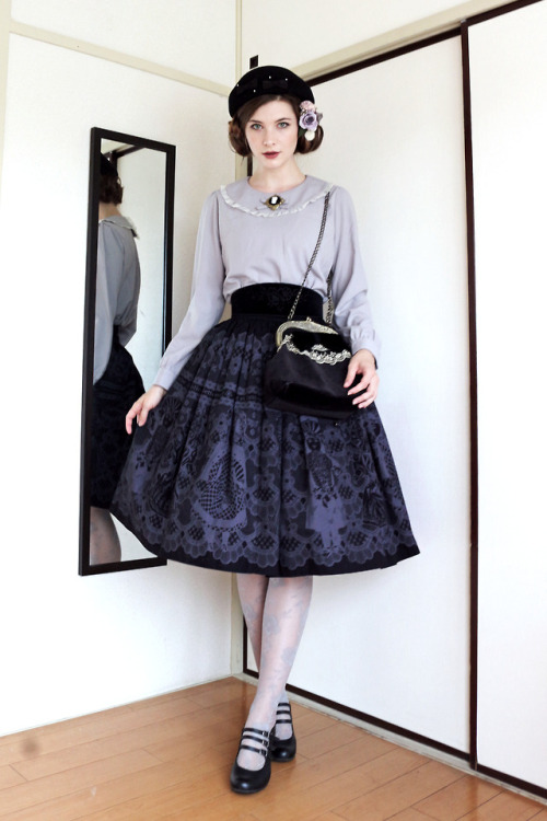 fannyrosie:[September 2nd] Purplish-grey and black outfit I...