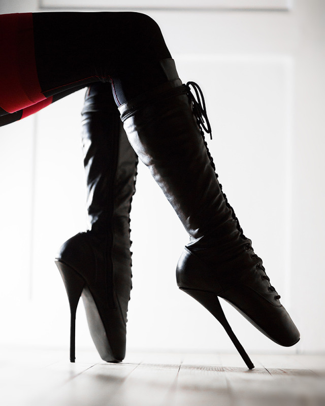 High Heels Fetish Ballet Boots Stockin