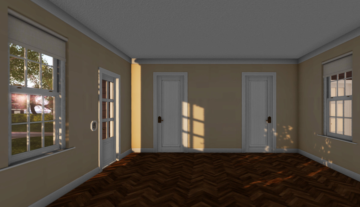 One of the models' interior design: three separate rooms