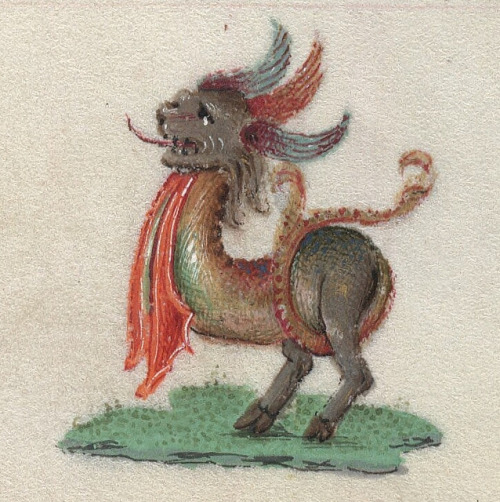 mediumaevum:Funky beasts from a Book of Hours attributed to an...