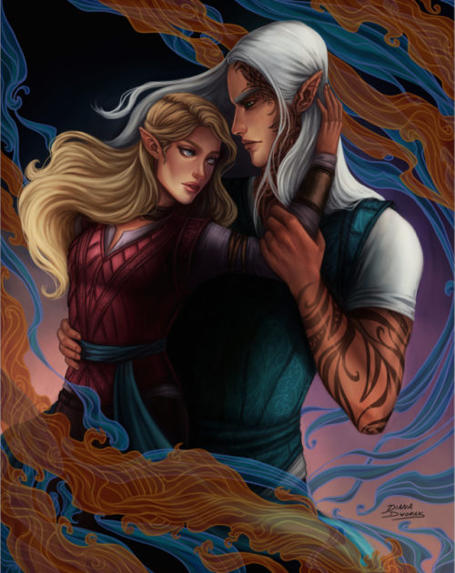 dianulala:Rowan and Aelin from the Throne of Glass series!...