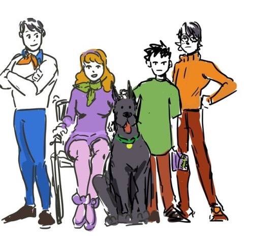 boxymilk:This years batfamily theme cosplay is the mystery gang