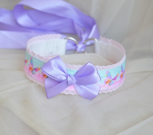 pastel choker butterfly