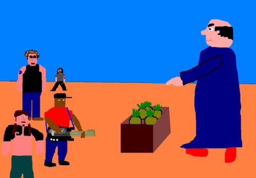 clowncum:k64corruptions:in the desert, gargamel tempts