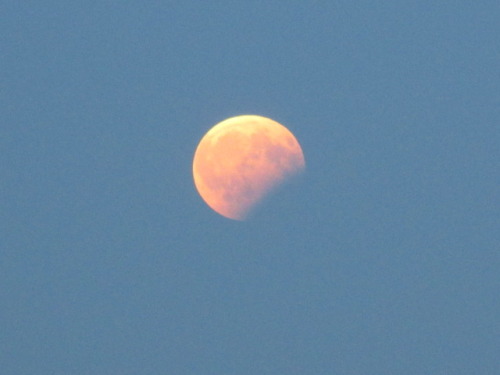 07.08.17, partial lunar eclipse as seen on the Olympiaturm in...