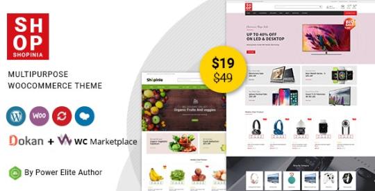 Shopinia v1.0 - Multipurpose WooCommerce Theme Nulled