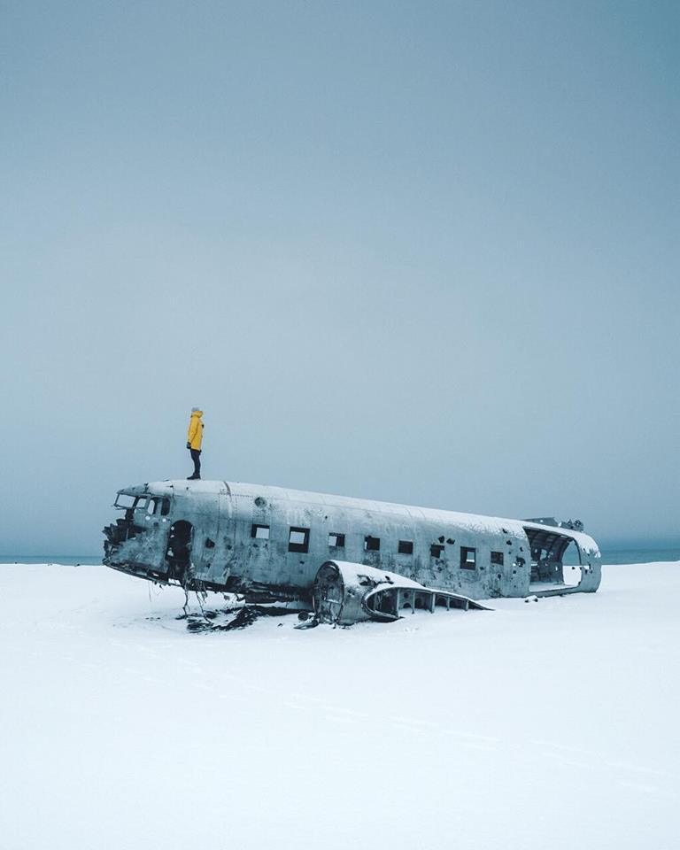 Abandoned Airplane in the Snow