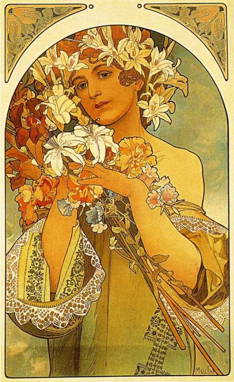 artist-mucha:Flower, 1897, Alphonse MuchaMedium:...