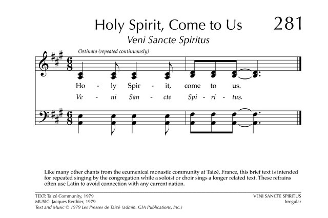 Veni Sancte Spiritus Taize Lyrics