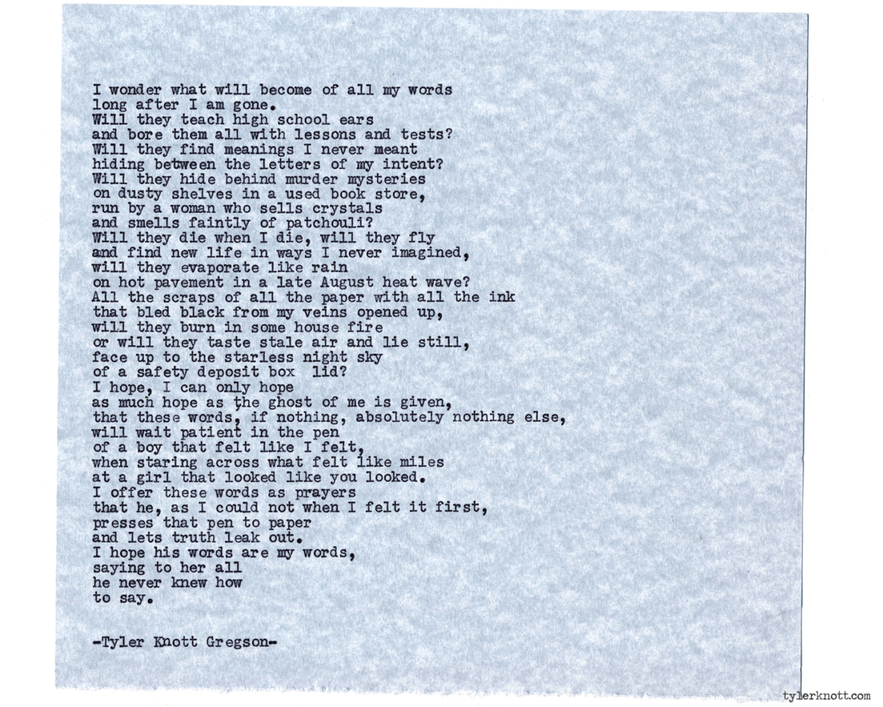 Tyler Knott Gregson — Typewriter Series #791 by Tyler Knott Gregson