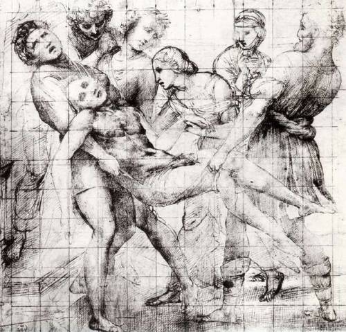 artist-raphael:Study for the ‘Entombment’ in the Galleria...