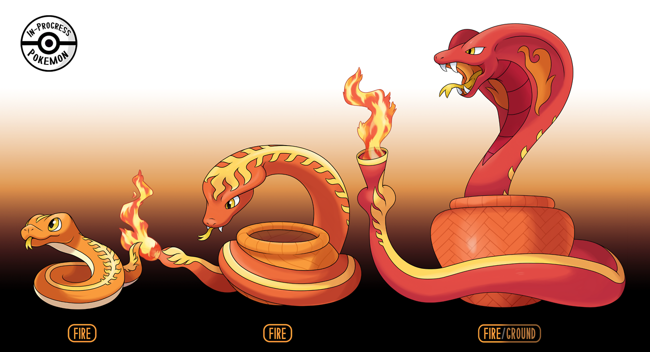 In-Progress Pokemon Evolutions | These fire starters were commissioned