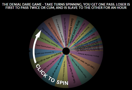 The Denial Dare Wheel Game