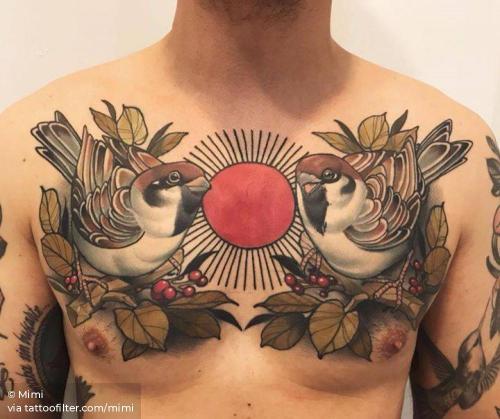 By Mimi, done in Madrid. http://ttoo.co/p/35237 animal;big;bird;chest;facebook;mimi;neotraditional;twitter