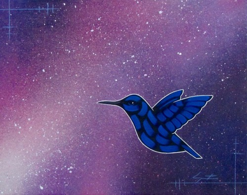 tetramodal:“Space Bird”Acrylic, spray paint, and colored...