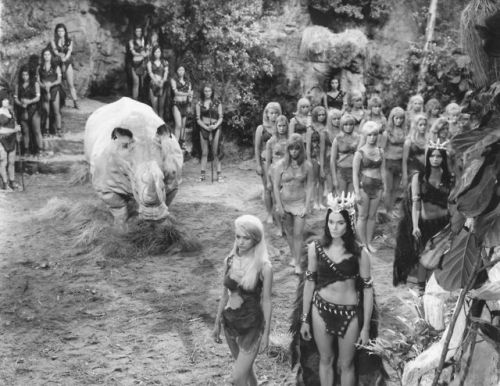 The White Rhino.Martine Beswick & Edina Ronay, Prehistoric...