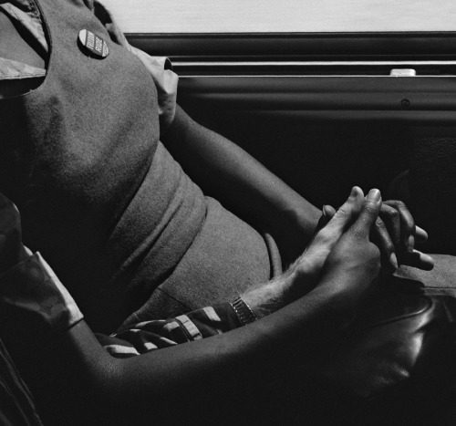 nobrashfestivity:Bob Adelman, Freedom riders clutch hands on...