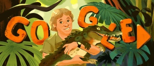 gotham-at-nightfall:Googles tribute for Steve Irwin’s 57th...