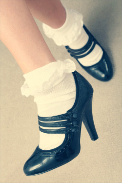 discreetdreams: Naughty in heels and cute socks