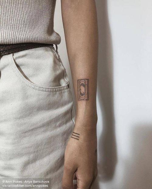 By Ann Pokes · Anya Barsukova, done in Barcelona.... small;videotape;tiny;hand poked;ifttt;little;wrist;techie;annpokes