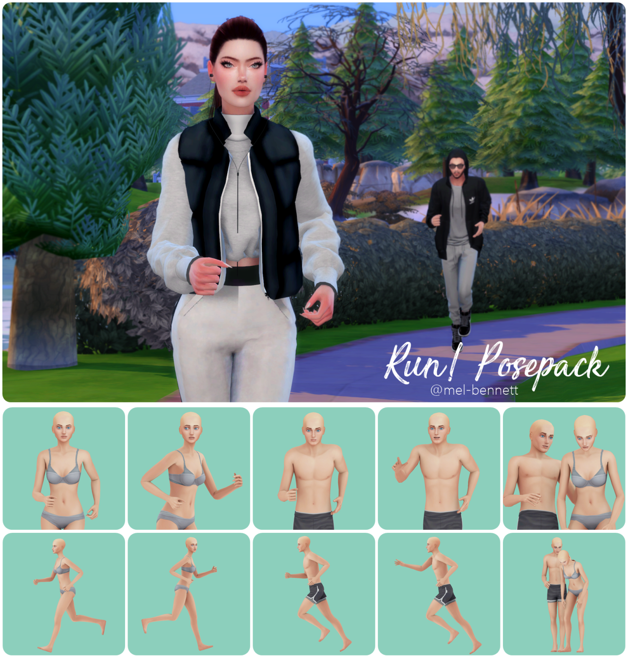 mel-bennett:
“ RUN! POSEPACK
Info:
• 4 single poses
• 1 couple pose
You’ll need:
• Teleport mod
• Poseplayer
“DOWNLOAD (at my blog)
” ”