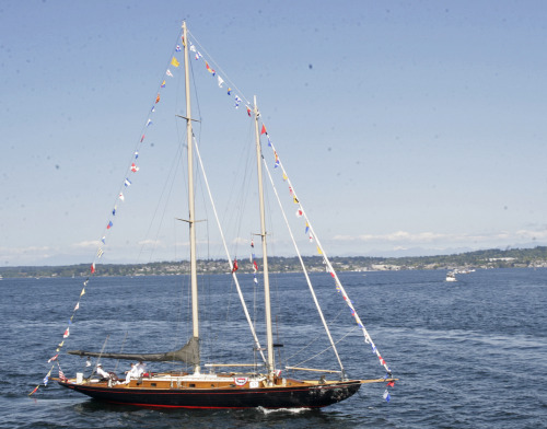 historicwharf:Staysail schooner Red Jacket on Lake Washington,...