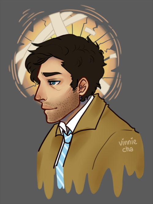 vinnie-cha:just wanted to draw Cas with halos #Art