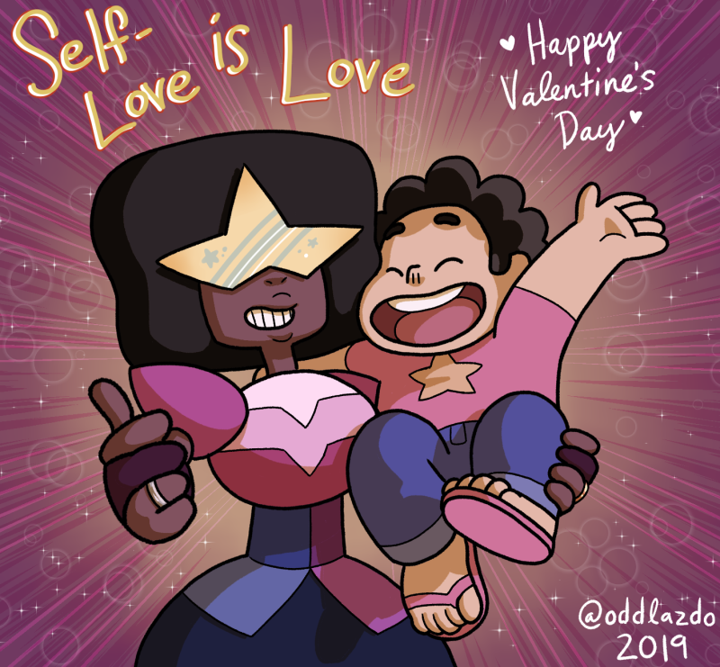My stepsister has been having a hard time lately, so I drew this for her to help her celebrate Valentine’s Day ^^ Happy Valentine’s Day to everyone, single or not