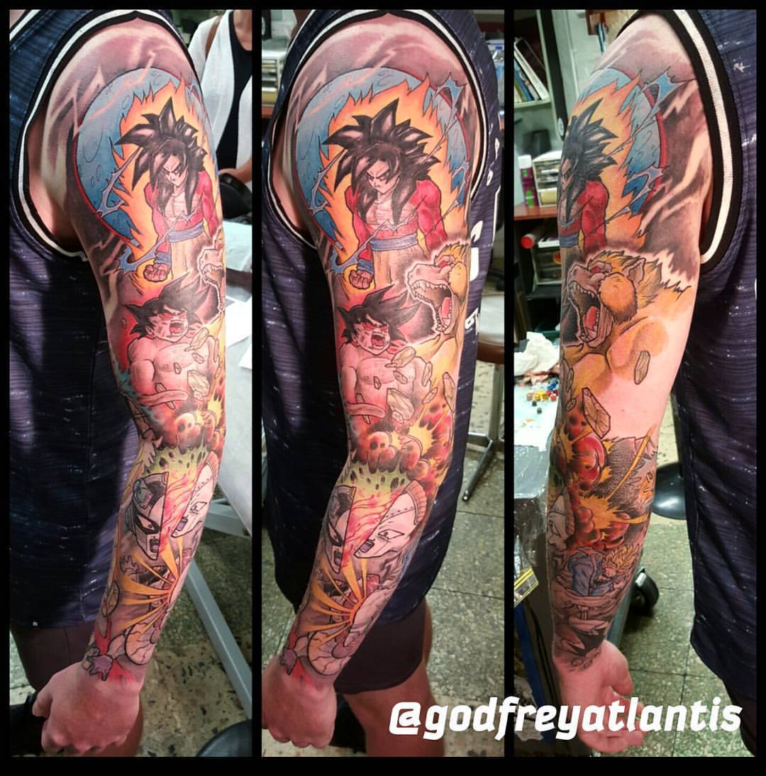 Dragon Ball Z Arm Sleeve Tattoo Best Tattoo Ideas